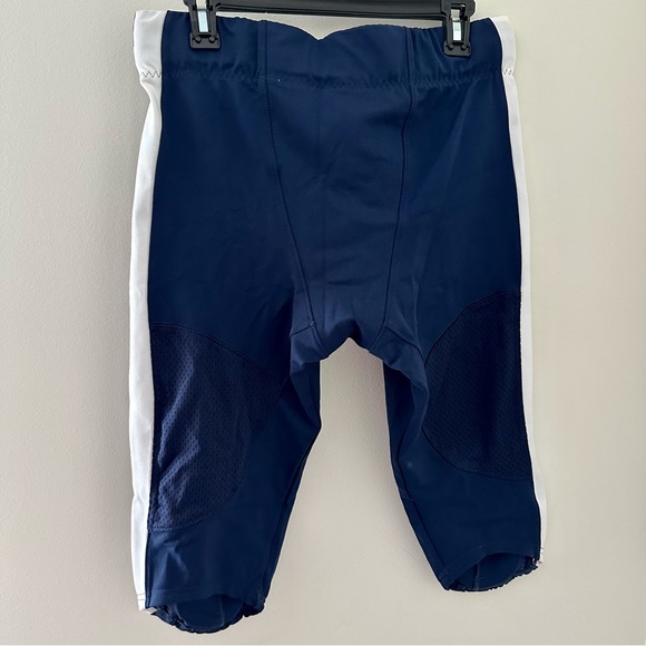 New Nike Engineered Men's Padded Football Pants Navy Blue  w/ White Stripe L - Picture 2 of 4
